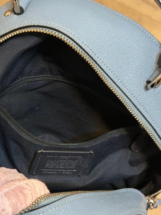 Coach Sky Blue Leather Backpack - Picture 6 of 11